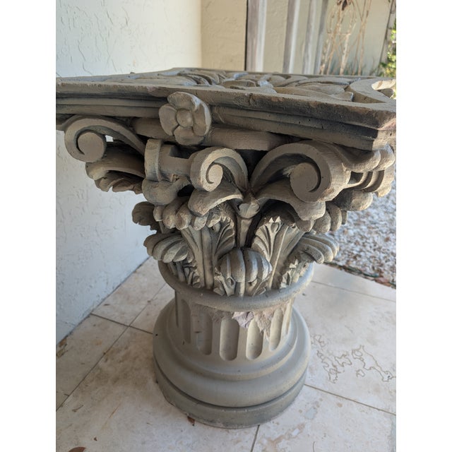 Sculpture Materials 1960s Concrete Pedestal/ Plant Stand For Sale - Image 7 of 8