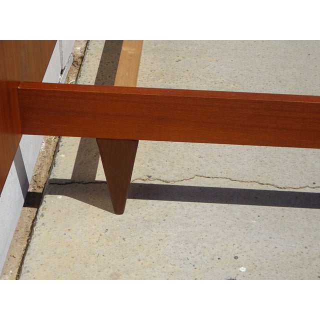 Vintage Teak Bed with Integrated Nightstand, 1960s For Sale - Image 11 of 18