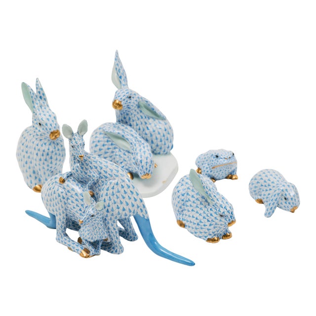 Hand Painted Herend Ceramic Animals - Set of 6 For Sale
