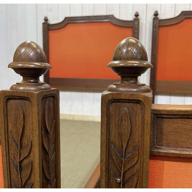 Vintage Walnut Beds, Set of 2 For Sale - Image 10 of 11