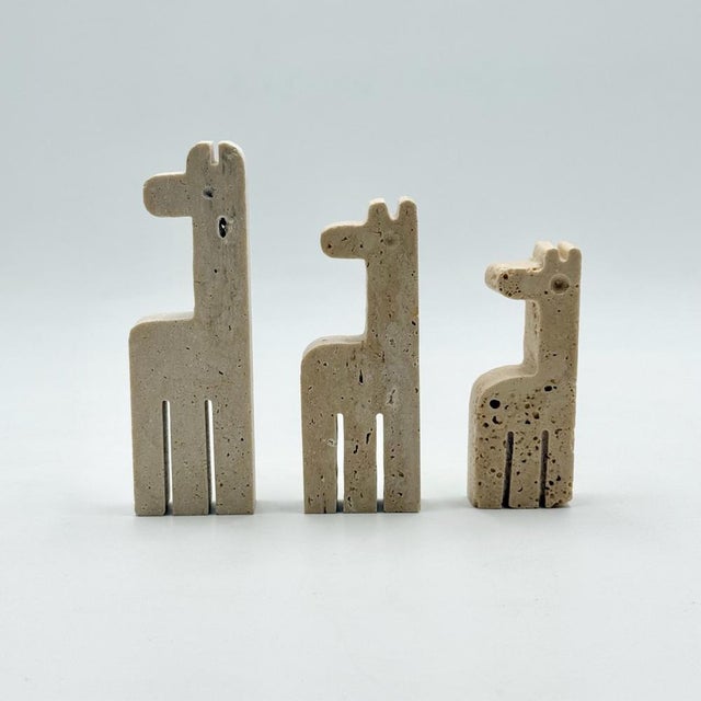 1970s Vintage Italian Zoomorphic Sculptures in Travertine Stone, 1970s, Set of 3 For Sale - Image 5 of 14