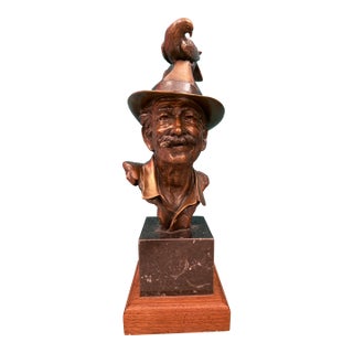 "Perch" George Lundeen Bronze Bust For Sale