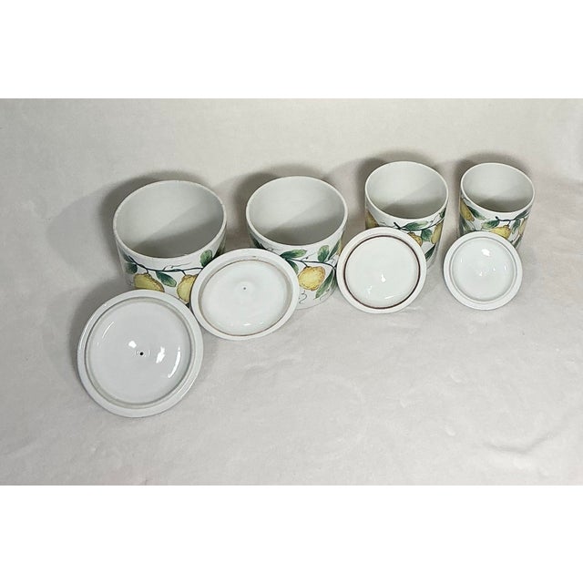 Mid 20th Century Vintage 4 Piece Lemon Container Canister Set, Italy For Sale - Image 5 of 12