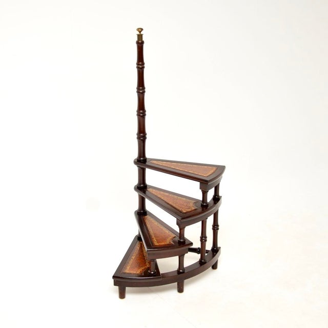 Antique Georgian Library Steps, 1930s For Sale - Image 3 of 10