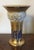 Traditional Antique Early 19th Century French Empire Porcelain Gold Trumpet Vase with Flower Garland For Sale - Image 3 of 12