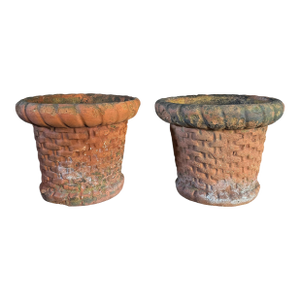 Pair of Vintage Italian Terracotta Planters