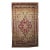 19th Century Kerman Lavar Rug, Hand-Knotted Wool, Floral Pattern, Ivory & Red, 5x8 For Sale