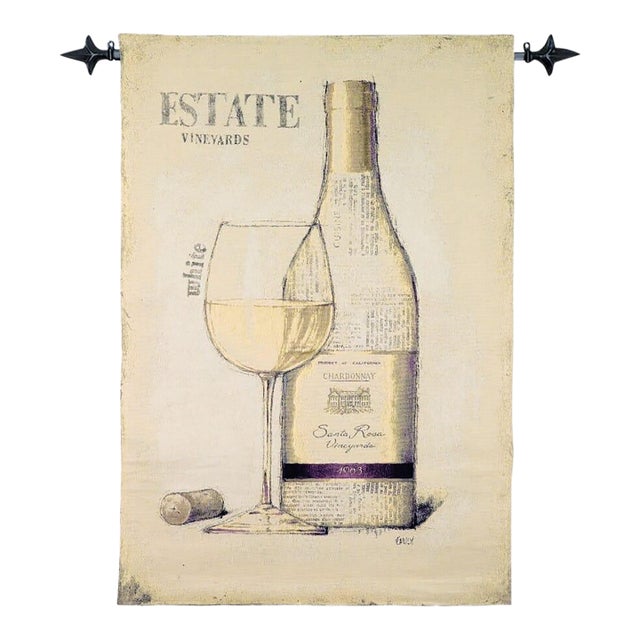 Estate Vineyards Loom Woven Tapestry - 133 X 86 Cm (4'4" X 2'10") - Requires Rod Size 2 For Sale