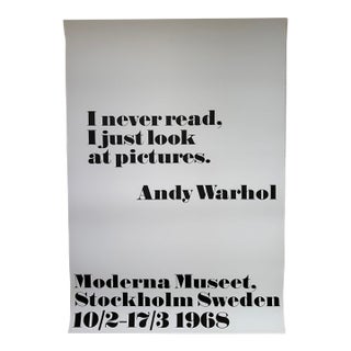 Andy Warhol (1928-1987), I Never Read, I Just Look at Pictures, Designed by John Melin.... For Sale