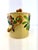 Yellow Vintage Japanese Majolica Fruit & Basket Weave Biscuit Jar With Rattan Handle For Sale - Image 8 of 13