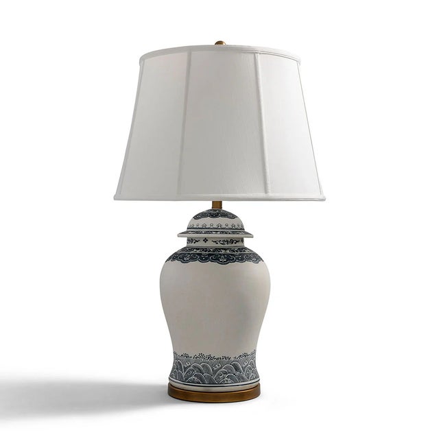 Ming is our modern Asian inspired ginger jar shaped lamp which features a matte glaze finish. The color of the pattern is...