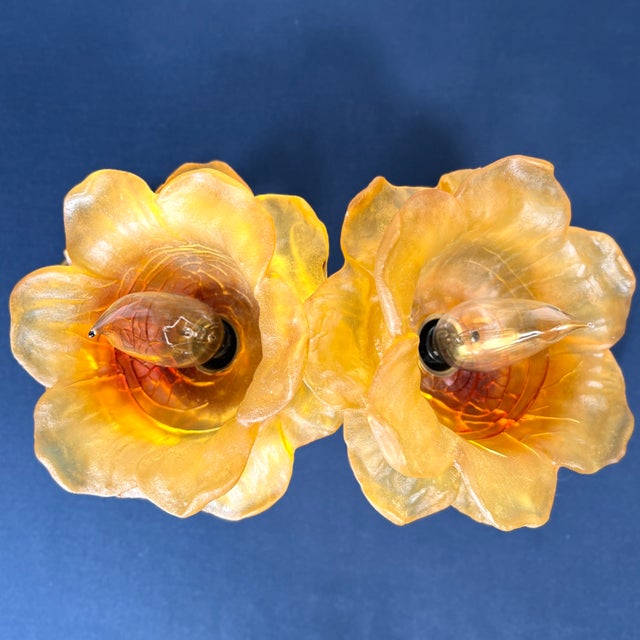 1960s Rare Authentic Feldman Lighting Co. Custom Resin & Bronzed Brass Sconces - A Pair For Sale - Image 15 of 16