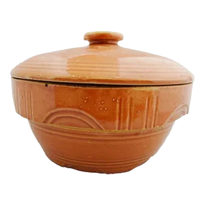 Vintage Watt Pottery Oven Ware Usa 7 Stoneware Lidded Bowl