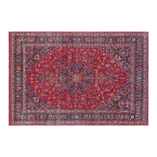 1960s Fine 9'7" X 12'11" Hand-Knotted Wool Area Rug - Traditional Medallion For Sale