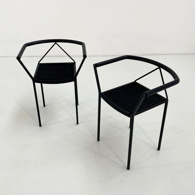 Vintage Poltroncina Chairs by Maurizio Peregalli for Zeus Noto, 1980s, Set of 4 For Sale - Image 10 of 11