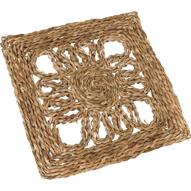 One woven decorative square in size 1-foot by 1-foot. *Single squares are final sale. Care Instructions: - When you...