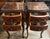 Wood Vintage 1920s French-Style End Tables With 3-Drawers, Ornate Carvings and Glass Tops For Sale - Image 7 of 10