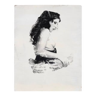 Acrylic and Screenprint on Wood Panel by Leo Gabin For Sale