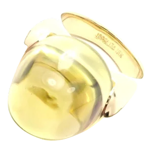 Ippolita 18k Yellow Gold Lemon Citrine Ring, size 6