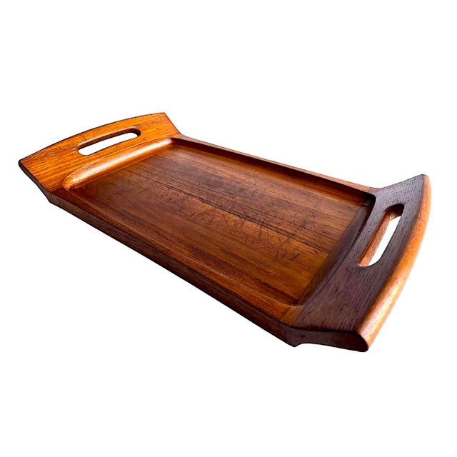 Vintage Dansk Teak Wood Large Tray Designed by Jens H. Quistgaard For Sale - Image 10 of 15