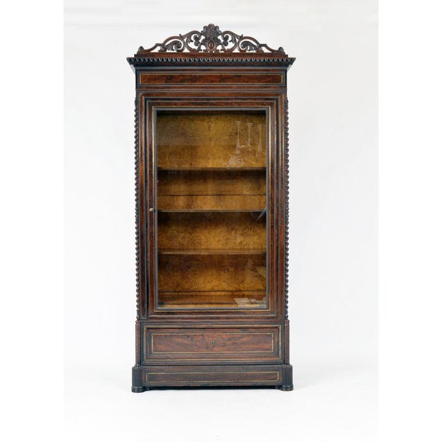 A magnificent example of 19th century French Decorative Arts. The vitrine is pure opulence and has had no expense spared,...
