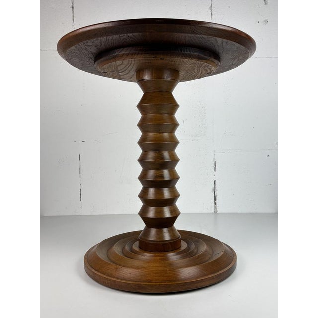 1950s Mid-Century Brutalist French Wood Turned Winepress Side Table in the Style of Charles Dudouyt, 1950s For Sale - Image 5 of 13