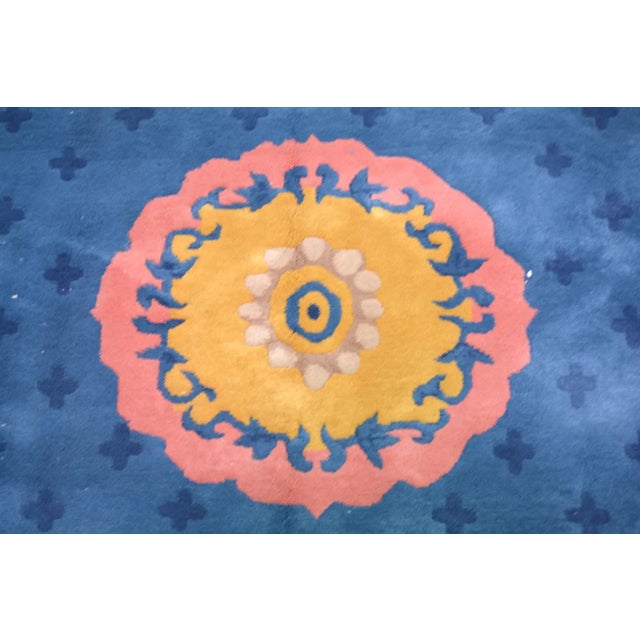 Vintage Chinese Art Deco Hand Knotted Wool Rug, 8'x15'4'' For Sale - Image 4 of 9