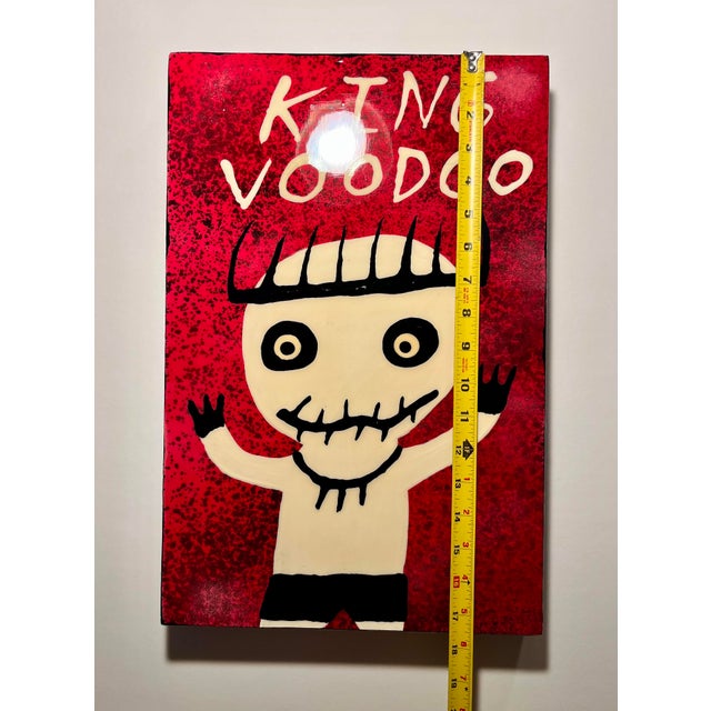 2010s 2013 Robert H McInvale New Orleans Artist 'The Big No' Original Resin Painting on Wood For Sale - Image 5 of 7