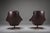 Animal Skin Danish Swivel Lounge Chairs in Leather by H.W. Klein for Bramin, Denmark, 1970s, Set of 2 For Sale - Image 7 of 18