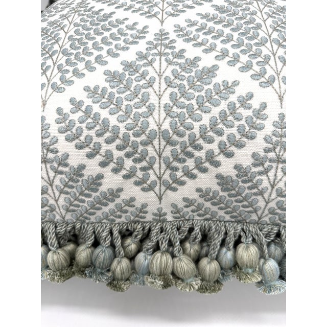 2020s P Kaufmann Orchard Sky Throw Pillow Cover With Tassel Trim For Sale - Image 5 of 5