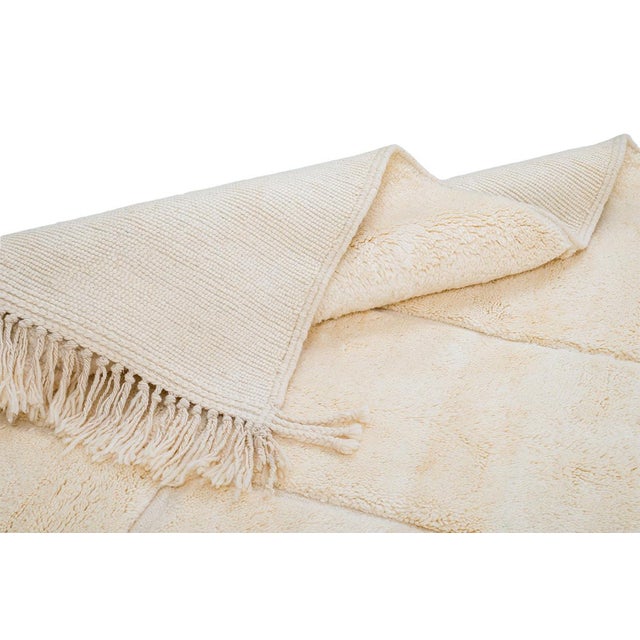 Ivory Hand-Knotted Wool Rug by Azele Studio For Sale - Image 8 of 11