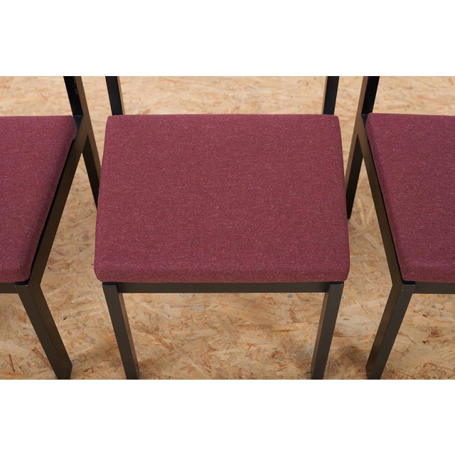 Model 3100 Chairs in Black Lacquered Wood by Willy Guhl for Dietiker, 1959, Set of 4 For Sale - Image 6 of 12