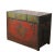 Late 19th Century Hand Painted Five Bats Antique Gansu Tibetan Cabinet For Sale - Image 4 of 12
