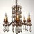 Antique Art Nouveau Gilded Metal and Murano Glass Drop Chandelier, 1920s For Sale - Image 13 of 14