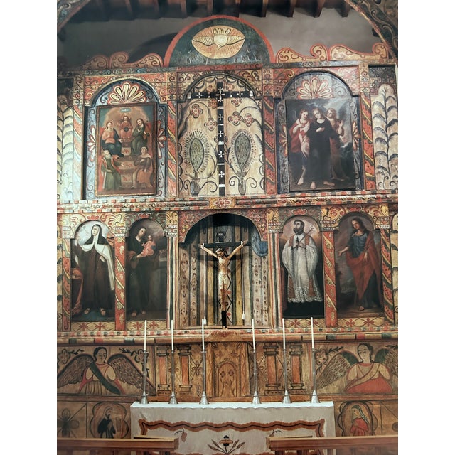 Vintage Photographic Print of Holy Cross Catholic Church Santa Cruz De La Canada Church Santa Fe For Sale - Image 9 of 9