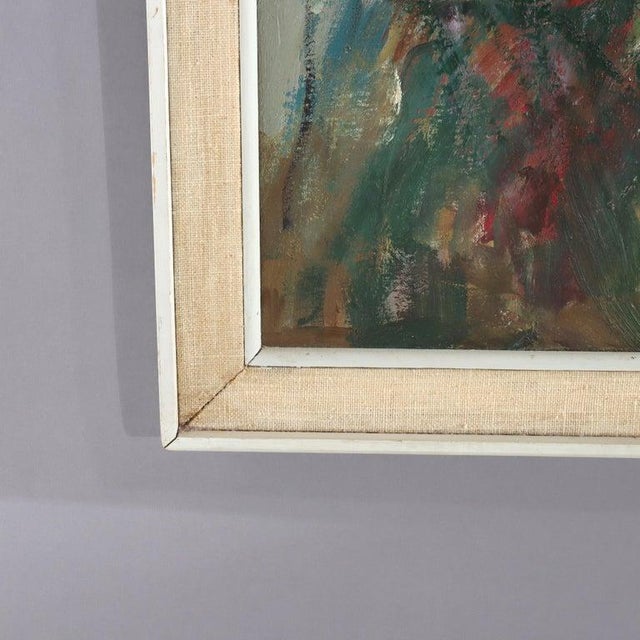 Vintage MCM Abstract Oil on Canvas Painting of a Nude Woman Signed C1960 For Sale - Image 4 of 9