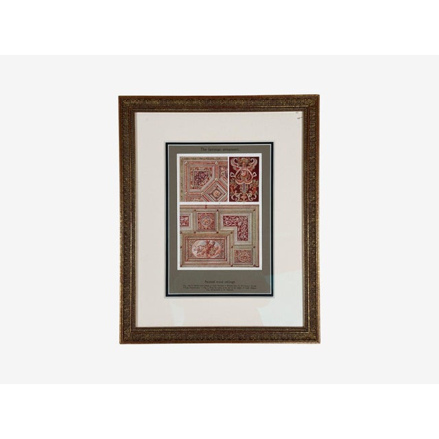 Antique Renaissance, Six Framed Antique Ornament Prints, 20th C. For Sale - Image 4 of 16