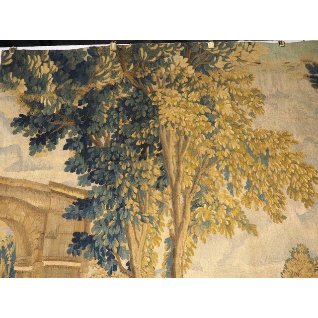 18th Century French Aubusson Park Scene Tapestry For Sale - Image 15 of 18