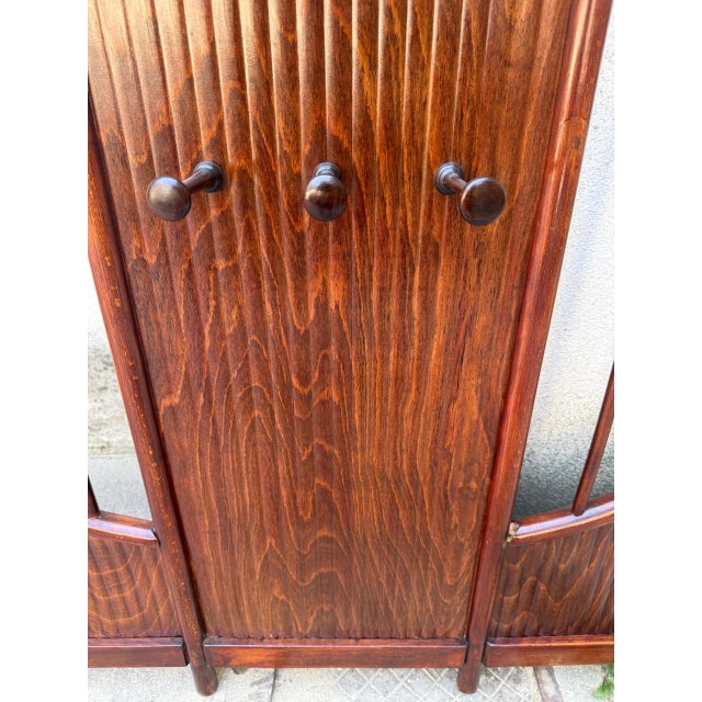Thonet Art Nouveau Bentwood Wardrobe in the style of Thonet, 1910 For Sale - Image 4 of 5