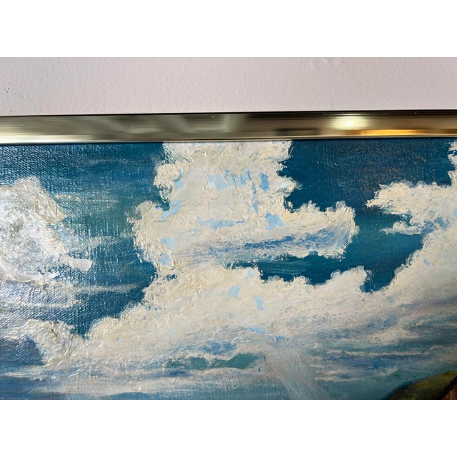 1970's Schafer Autumn Barn Landscape Oil Painting For Sale In Miami - Image 6 of 13