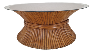 Sheaf of Wheat Bamboo Coffee Table attributed to McGuire, USA, 1970s