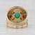Vintage Ornate Emerald Ruby Diamond Ring 14k Yellow Gold Size 6.25 For Sale - Image 4 of 8