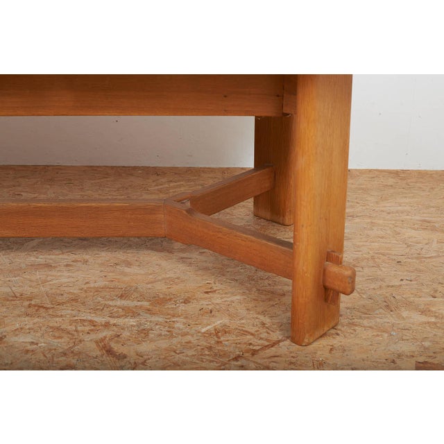 Brown Vintage Table in Oak, 1987 For Sale - Image 8 of 15