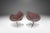 Art Deco Set of 8 Postmodern Swivel-Base "K2" Magenta Chairs by Busk & Hertzog, Circa 2000's For Sale - Image 3 of 12