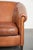 Sheepskin 2-Seater Sofa with Warm Cognac Brown Color Scheme and Finish with Black Piping For Sale - Image 9 of 15