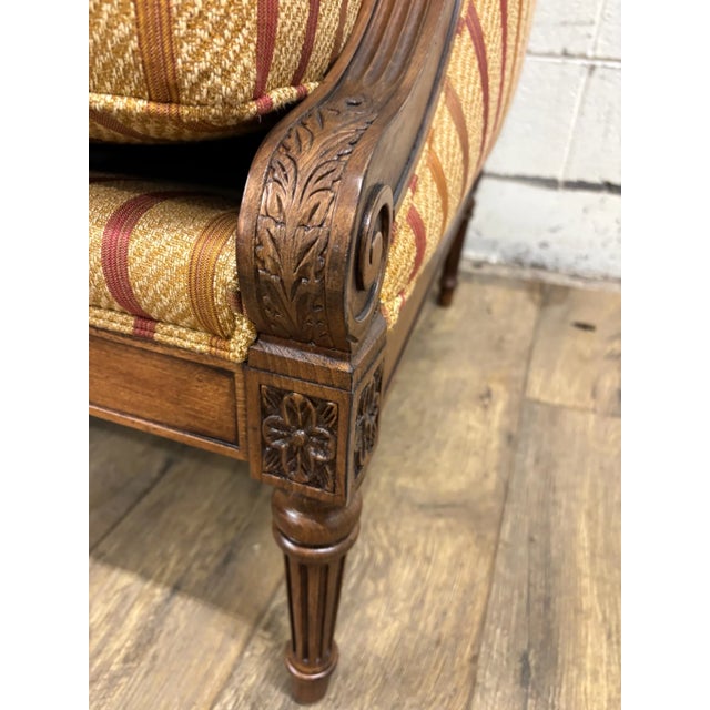 Custom Ethan Allen Regency Style Armchair Bergere For Sale - Image 9 of 12