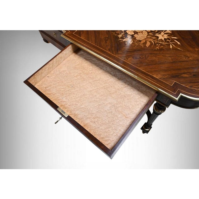 Napoleon III Center Table in Veneer, Second Half of the 19th Century For Sale - Image 3 of 18