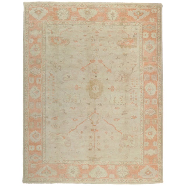 Vintage Modern Oushak Rug - 10'04 X 13'07 For Sale - Image 11 of 11