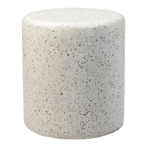 White Terrazzo Round Side Table