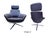 Pair of leather swivel lounge chairs, Coalesse by Steelcase These chairs are top-grain leather in a rich aubergine/plum...
